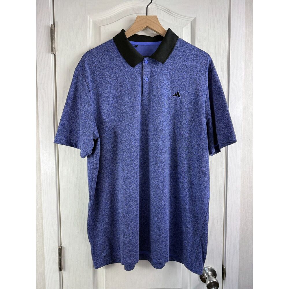 Adidas Go-To Printed Polo Shirt Cobalt Blue Men's XL